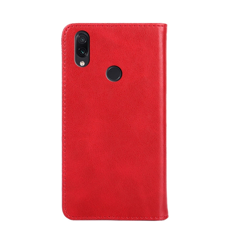 For Xiaomi Redmi Note 7 Non-Magnetic Retro Texture Leather Phone Case