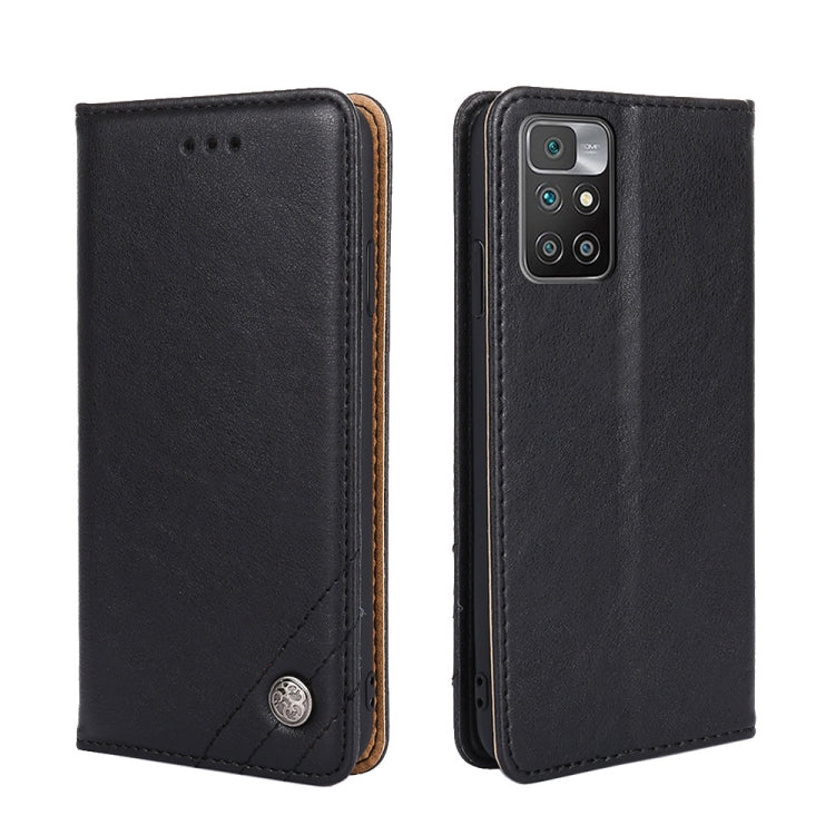 For Xiaomi Redmi 10 Non-Magnetic Retro Texture Leather Phone Case