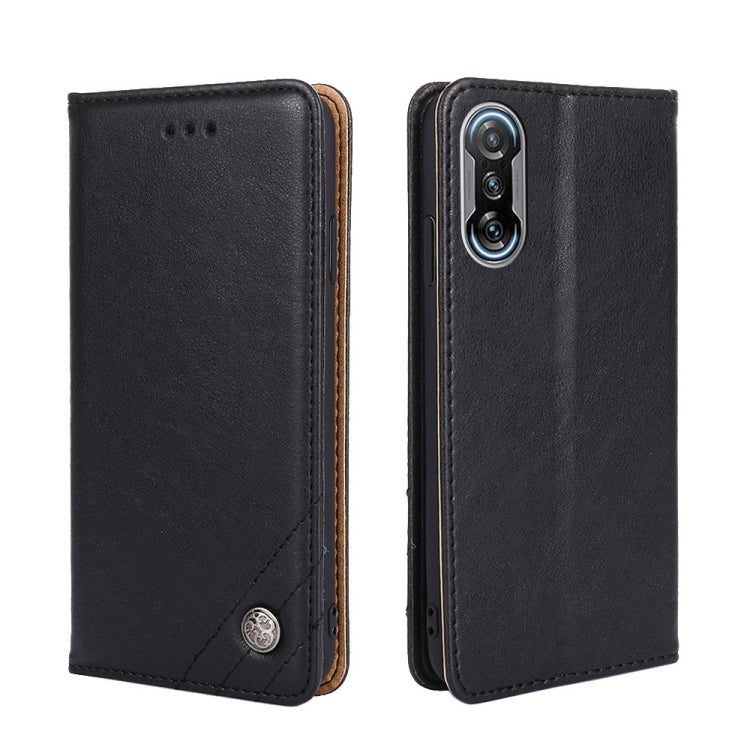 For Xiaomi Redmi K40 Gaming Non-Magnetic Retro Texture Leather Phone Case