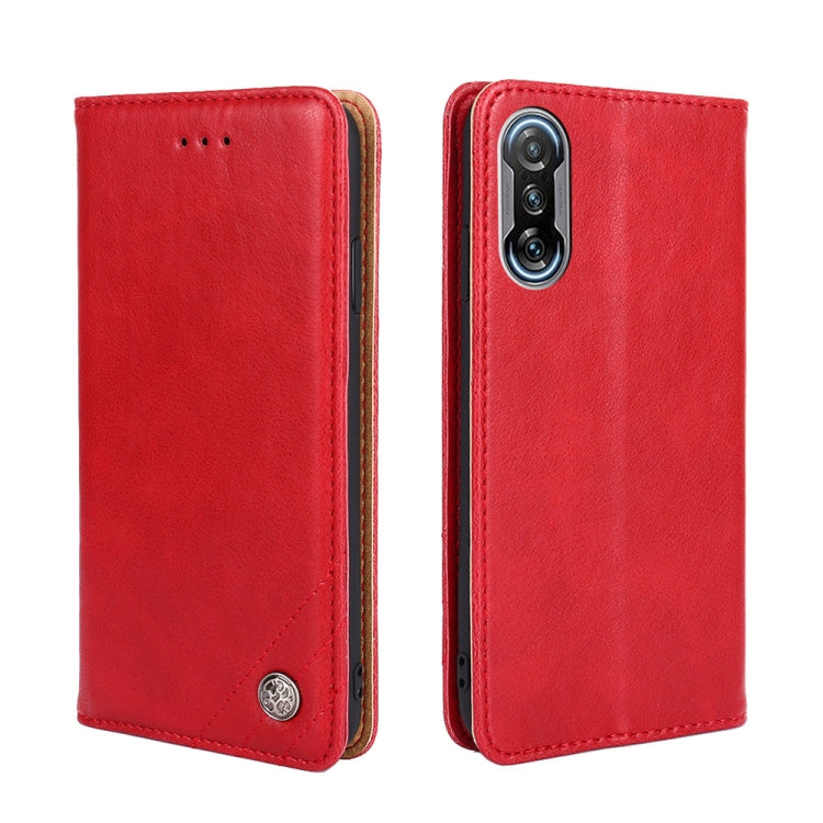 For Xiaomi Redmi K40 Gaming Non-Magnetic Retro Texture Leather Phone Case