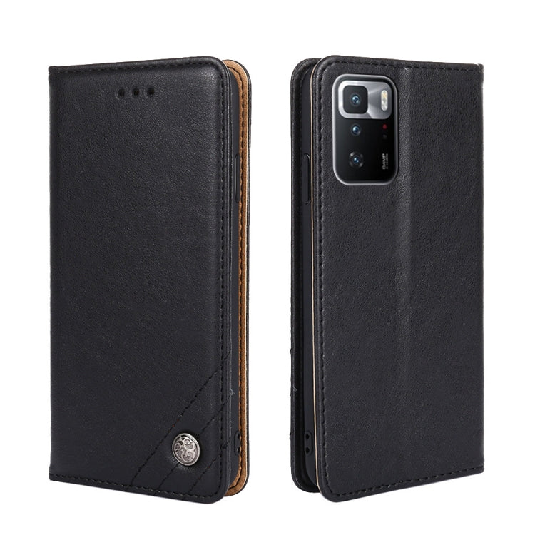 For Xiaomi Redmi Note 10 Pro 5G Non-Magnetic Retro Texture Leather Phone Case