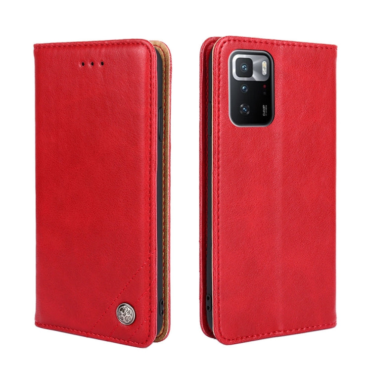 For Xiaomi Redmi Note 10 Pro 5G Non-Magnetic Retro Texture Leather Phone Case