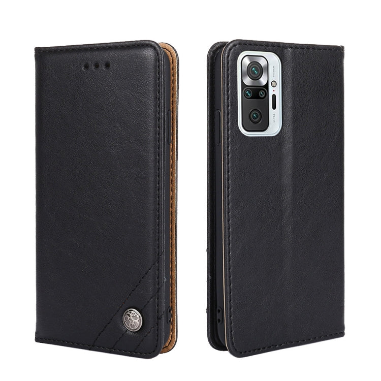 For Xiaomi Redmi Note 10 Pro / Note 10 Pro Max Non-Magnetic Retro Texture Leather Phone Case