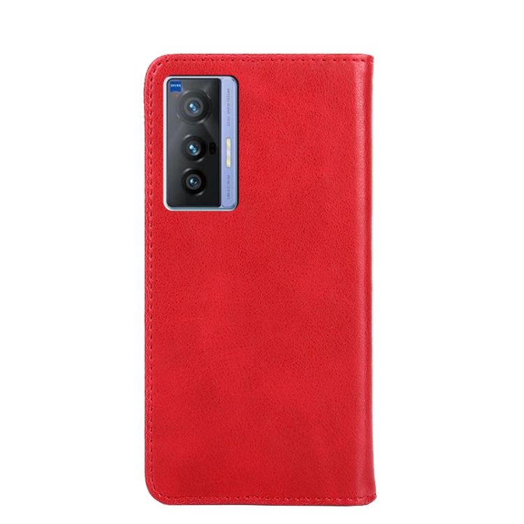 For vivo X70 Non-Magnetic Retro Texture Leather Phone Case
