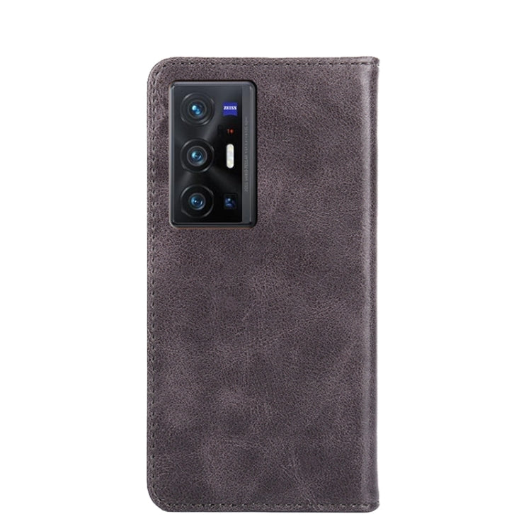 For vivo X70 Pro+ Non-Magnetic Retro Texture Leather Phone Case