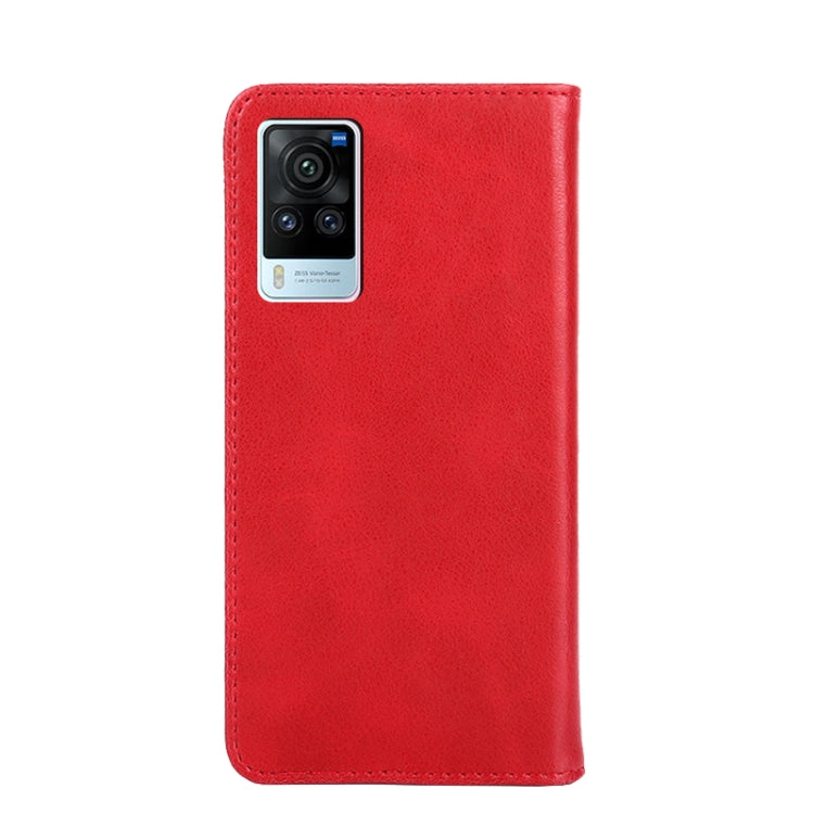 For vivo X60 Pro Global / X60 Curved Screen Ver. Non-Magnetic Retro Texture Leather Phone Case