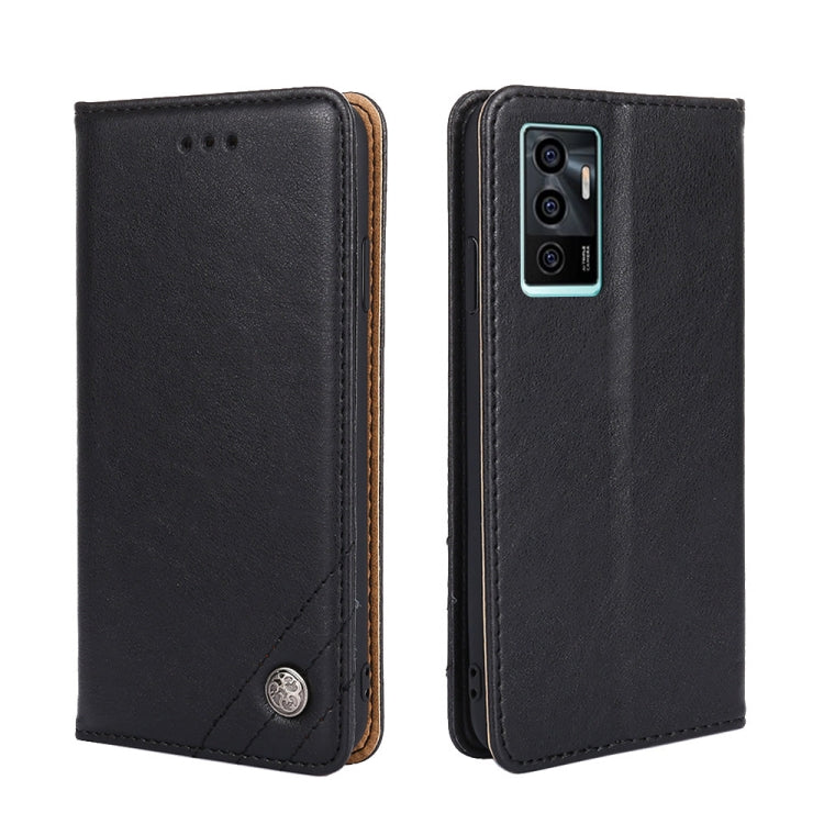 For vivo V23e / S10e Non-Magnetic Retro Texture Leather Phone Case