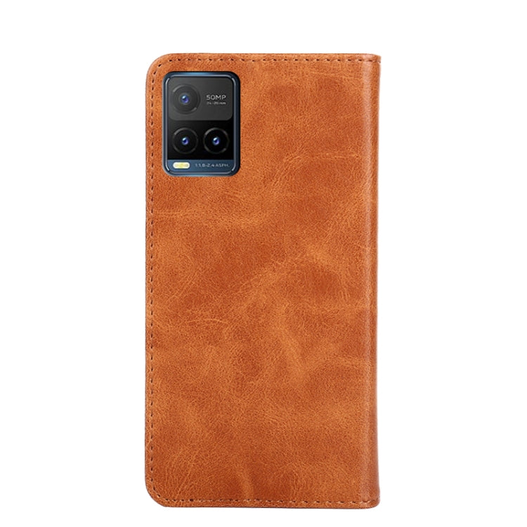 For vivo Y21 / Y21s / Y33s Non-Magnetic Retro Texture Leather Phone Case