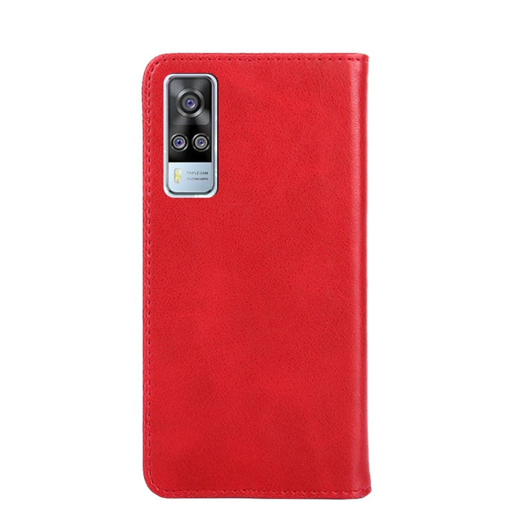 For vivo Y51 (2020, December) Non-Magnetic Retro Texture Leather Phone Case