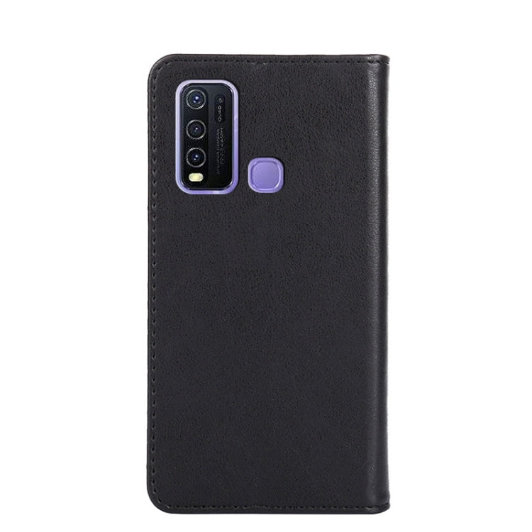 For vivo Y50 Non-Magnetic Retro Texture Leather Phone Case