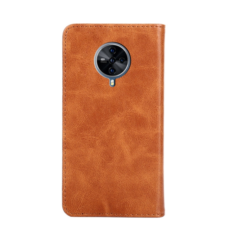 For vivo S6 5G Non-Magnetic Retro Texture Leather Phone Case