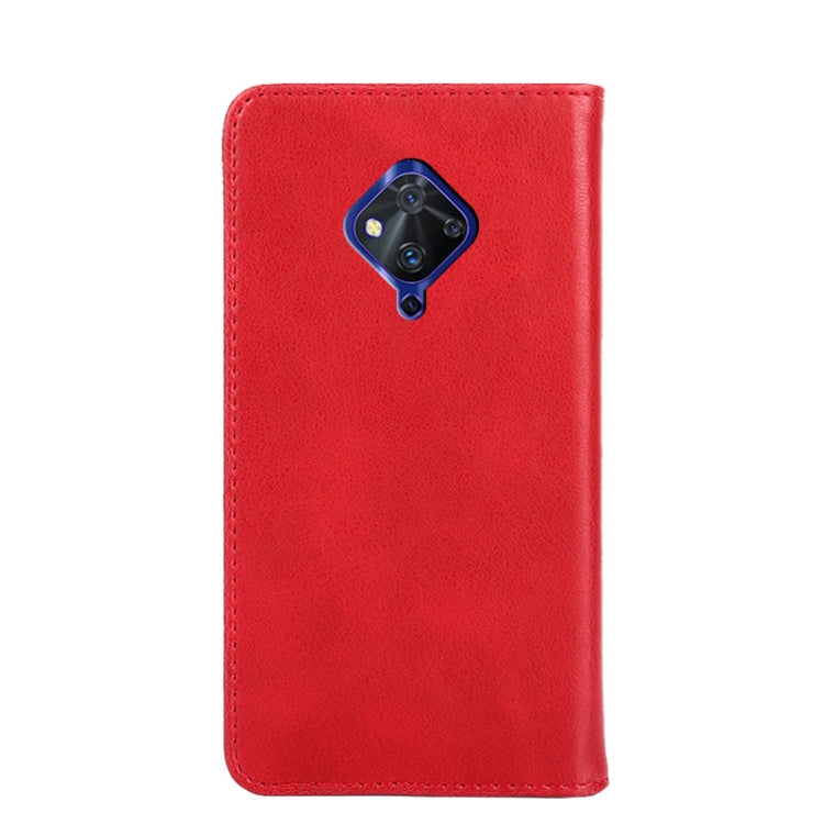 For vivo S5 Non-Magnetic Retro Texture Leather Phone Case