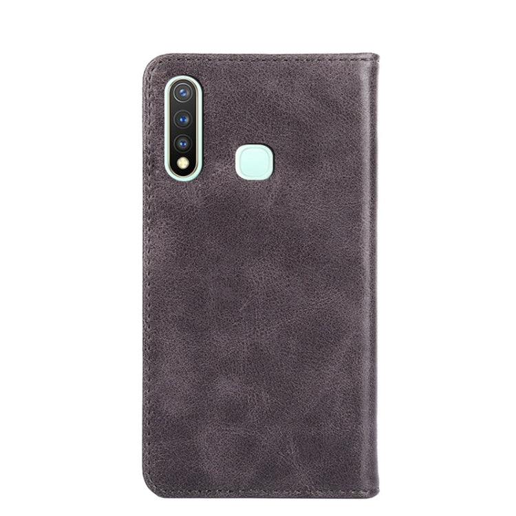For vivo U3 Non-Magnetic Retro Texture Leather Phone Case