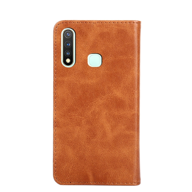 For vivo U3 Non-Magnetic Retro Texture Leather Phone Case