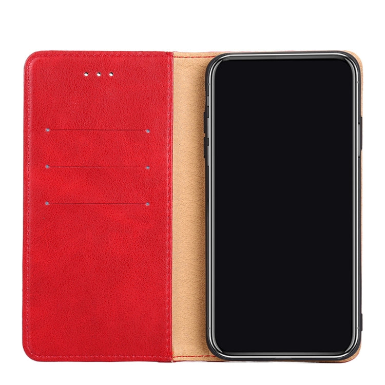 For vivo V15 Non-Magnetic Retro Texture Leather Phone Case