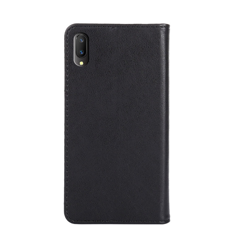 For vivo Y11 (2019) Non-Magnetic Retro Texture Leather Phone Case