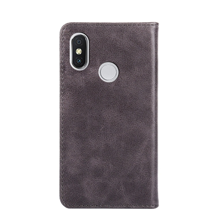 For Xiaomi Mi 8 Non-Magnetic Retro Texture Leather Phone Case