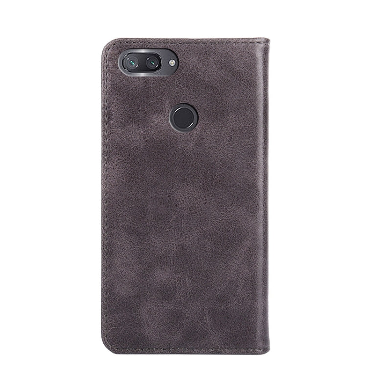 For Xiaomi Mi 8 Lite Non-Magnetic Retro Texture Leather Phone Case