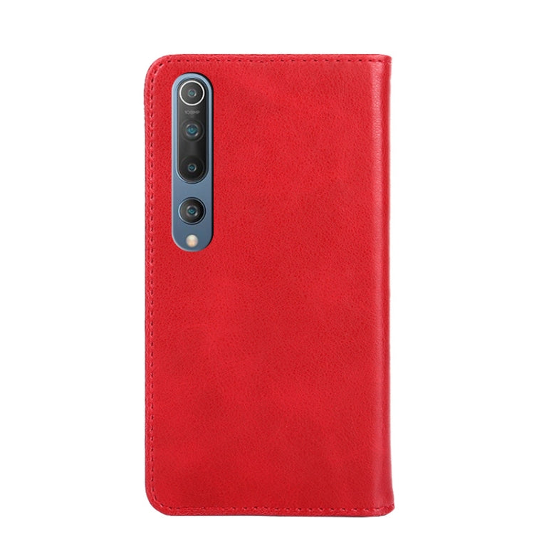 For Xiaomi Mi 10 Non-Magnetic Retro Texture Leather Phone Case