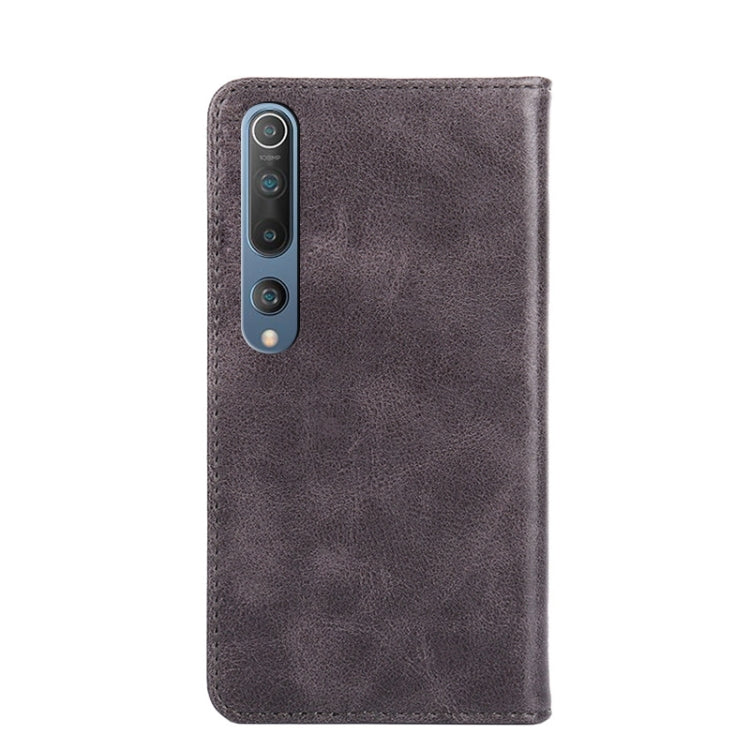 For Xiaomi Mi 10 Non-Magnetic Retro Texture Leather Phone Case