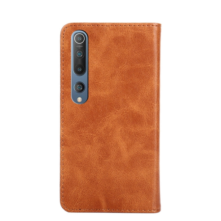 For Xiaomi Mi 10 Non-Magnetic Retro Texture Leather Phone Case