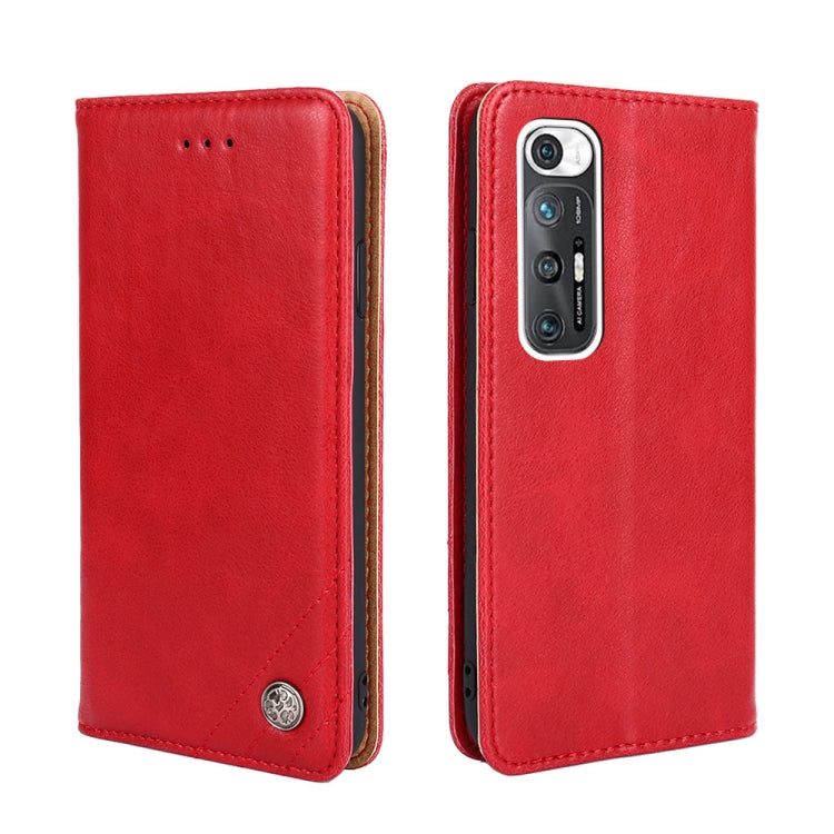 For Xiaomi Mi 10S Non-Magnetic Retro Texture Leather Phone Case
