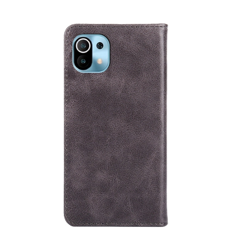 For Xiaomi Mi 11 Non-Magnetic Retro Texture Leather Phone Case