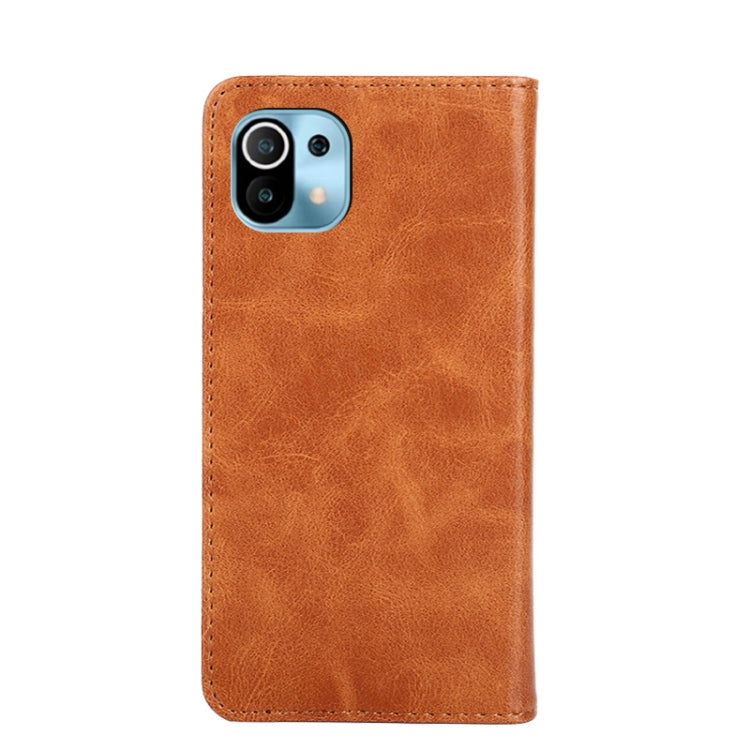 For Xiaomi Mi 11 Non-Magnetic Retro Texture Leather Phone Case
