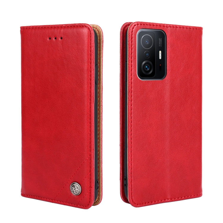 For Xiaomi Mi 11T Non-Magnetic Retro Texture Leather Phone Case