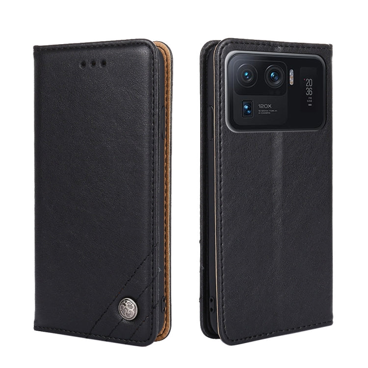 For Xiaomi Mi 11 Ultra Non-Magnetic Retro Texture Leather Phone Case