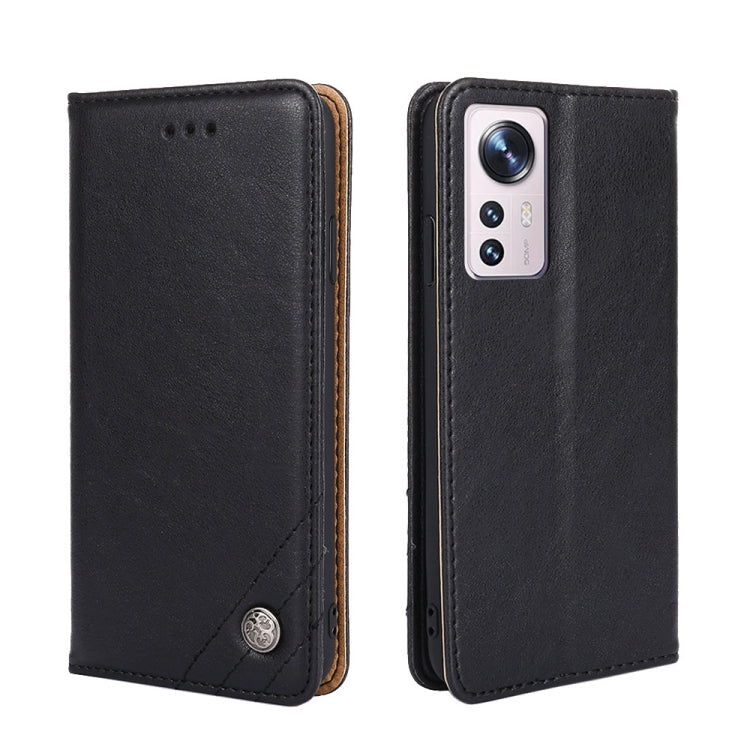 For Xiaomi 12 Non-Magnetic Retro Texture Leather Phone Case
