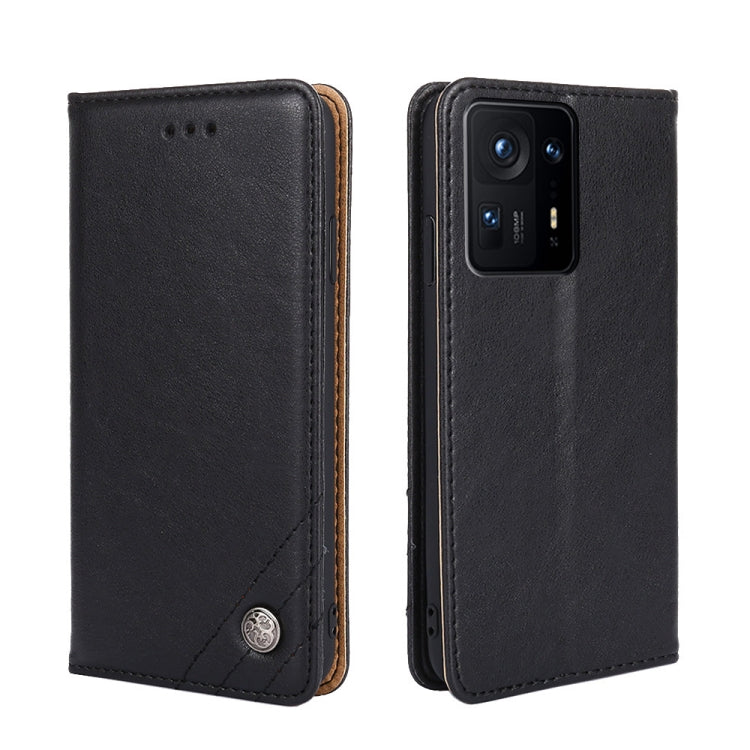 For Xiaomi Mi Mix 4 Non-Magnetic Retro Texture Leather Phone Case