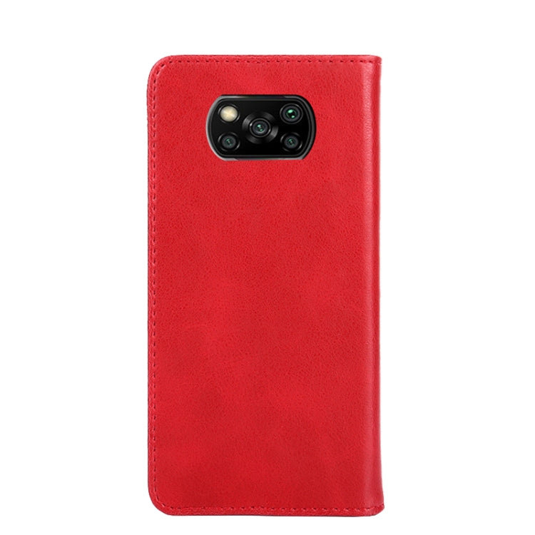 For Xiaomi Poco X3 Non-Magnetic Retro Texture Leather Phone Case