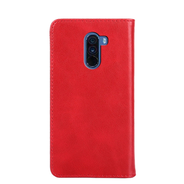 For Xiaomi Pocophone F1 Non-Magnetic Retro Texture Leather Phone Case