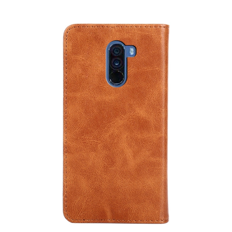 For Xiaomi Pocophone F1 Non-Magnetic Retro Texture Leather Phone Case