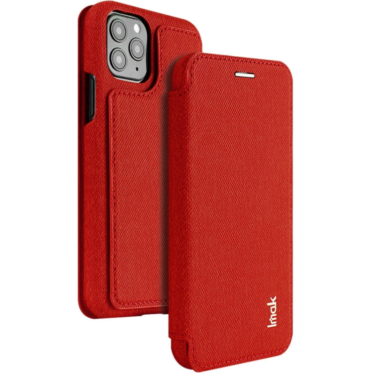 For iPhone 11 Pro IMAK Removable Horizontal Flip Denim Canvas + PC + Magnetic Stripe Case with Card Slot