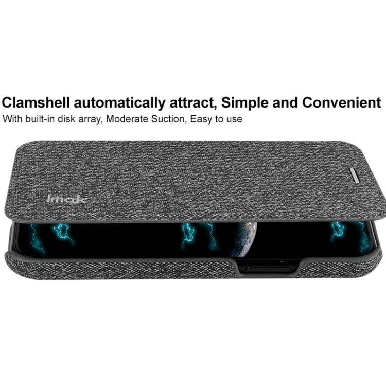 For iPhone 11 Pro IMAK Removable Horizontal Flip Denim Canvas + PC + Magnetic Stripe Case with Card Slot