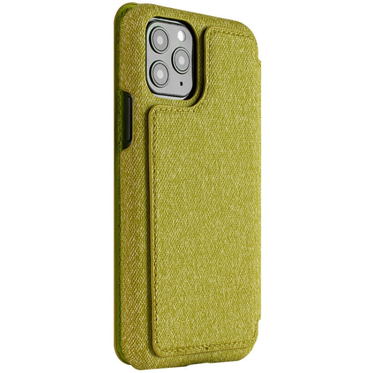 For iPhone 11 Pro IMAK Removable Horizontal Flip Denim Canvas + PC + Magnetic Stripe Case with Card Slot