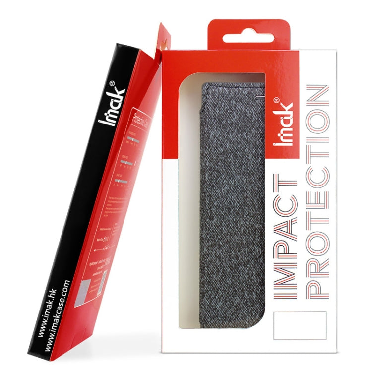 For iPhone 11 Pro IMAK Removable Horizontal Flip Denim Canvas + PC + Magnetic Stripe Case with Card Slot