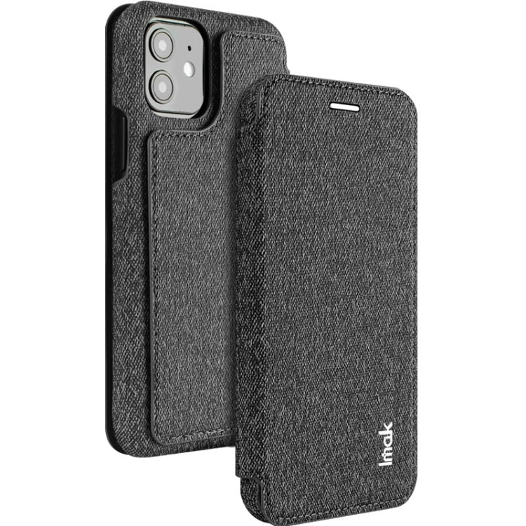 For iPhone 11 IMAK Removable Horizontal Flip Denim Canvas + PC + Magnetic Stripe Case with Card Slot
