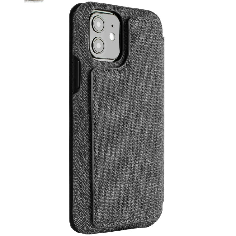 For iPhone 11 IMAK Removable Horizontal Flip Denim Canvas + PC + Magnetic Stripe Case with Card Slot