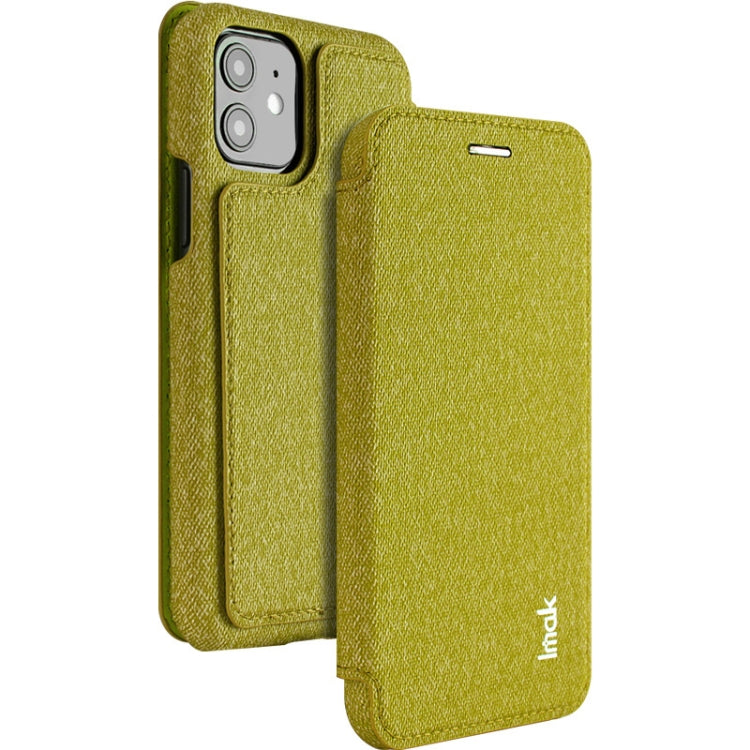 For iPhone 11 IMAK Removable Horizontal Flip Denim Canvas + PC + Magnetic Stripe Case with Card Slot