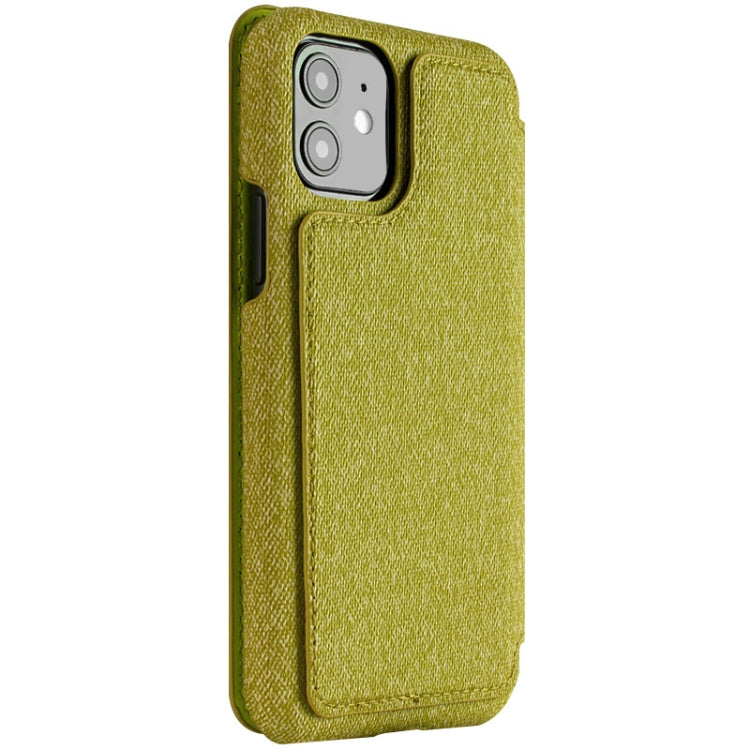 For iPhone 11 IMAK Removable Horizontal Flip Denim Canvas + PC + Magnetic Stripe Case with Card Slot