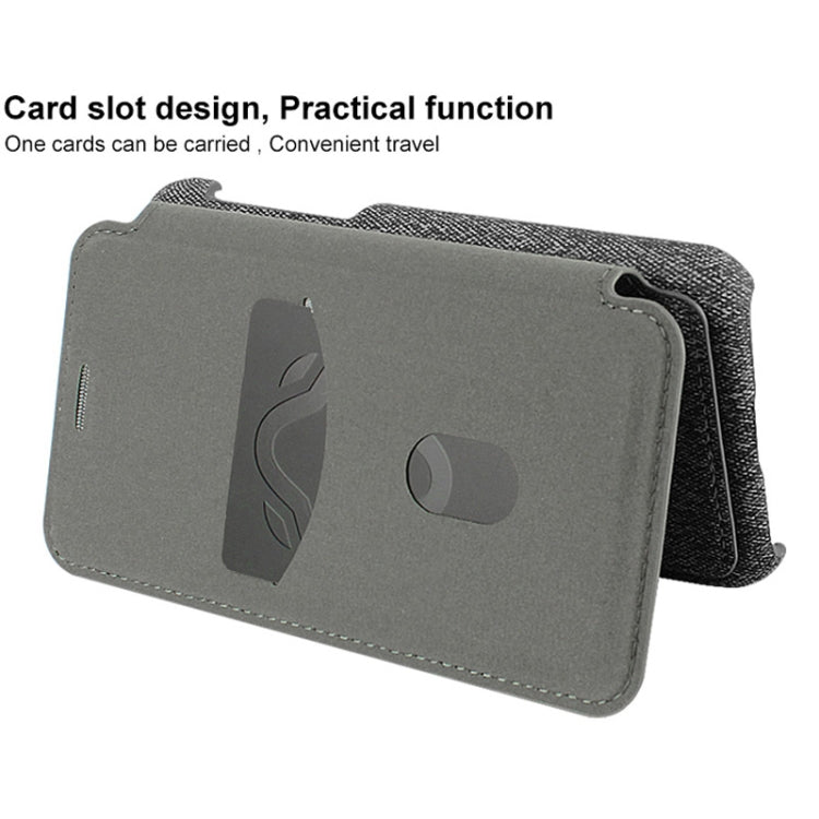 For iPhone 11 IMAK Removable Horizontal Flip Denim Canvas + PC + Magnetic Stripe Case with Card Slot