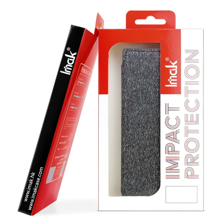 For iPhone 11 IMAK Removable Horizontal Flip Denim Canvas + PC + Magnetic Stripe Case with Card Slot