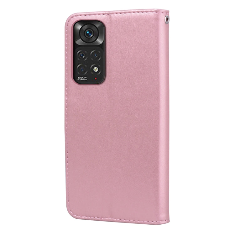 For Redmi Note 11 Global Version / Note 11S 4G Global Version Rose Embossed Leather Phone Case