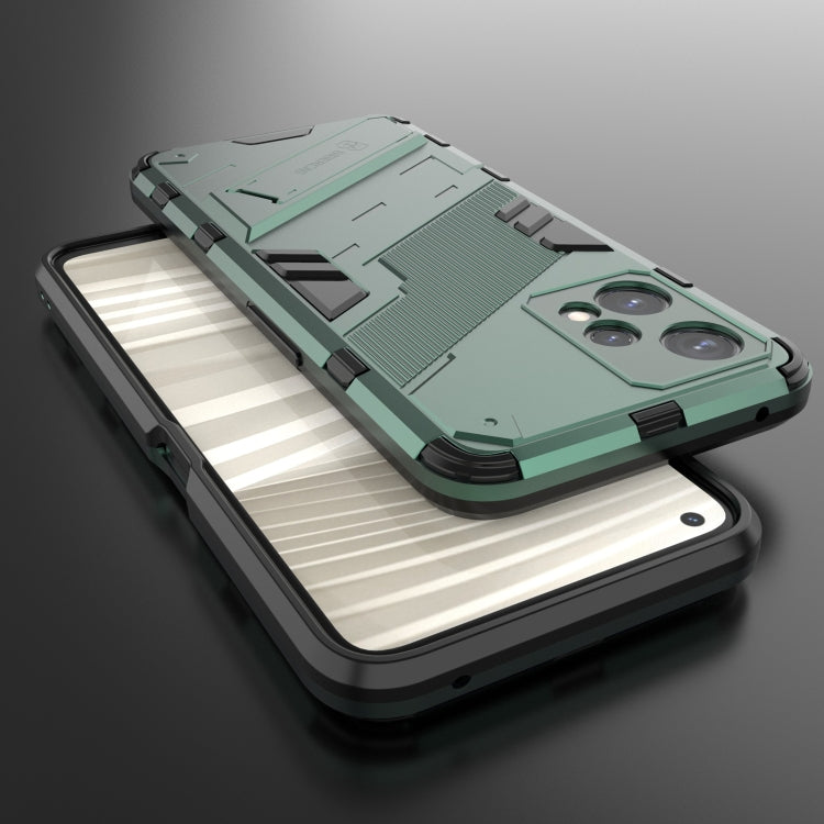 For OPPO Realme 9 Pro Punk Armor 2 in 1 PC + TPU Shockproof Phone Case with Invisible Holder