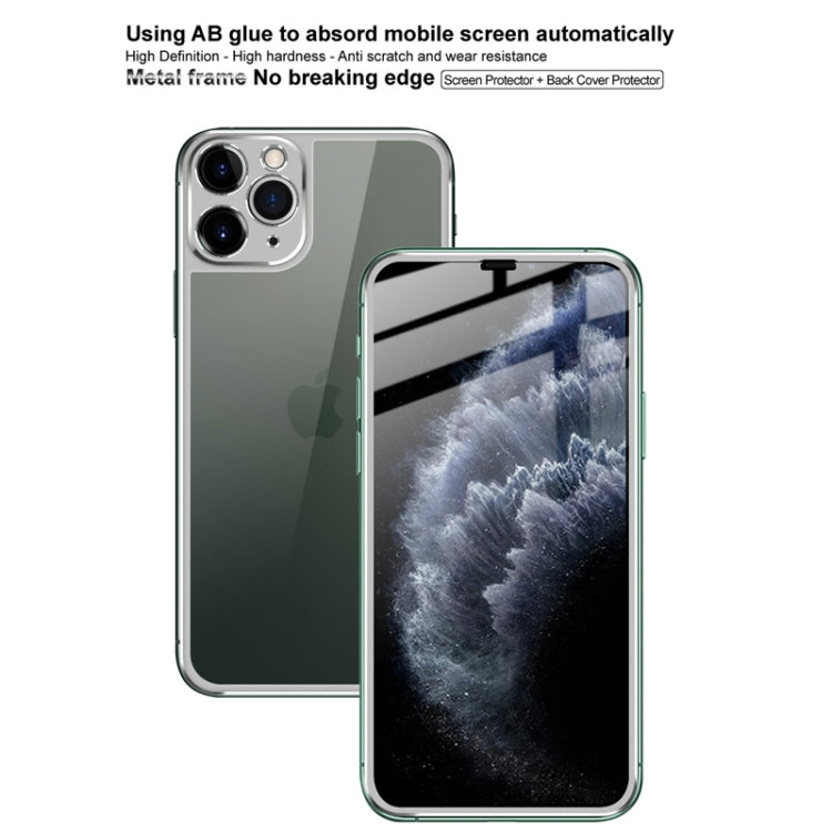 For iPhone 11 Pro IMAK Metal Frame Full Screen Tempered Glass Film Screen Film + Back Film
