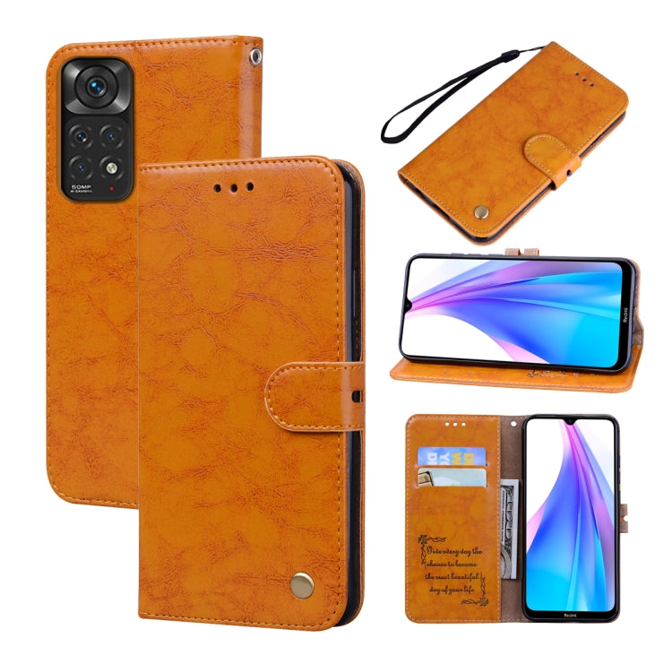 For Xiaomi Redmi Note 11 4G / Note 11S Oil Wax Texture Leather Phone Case