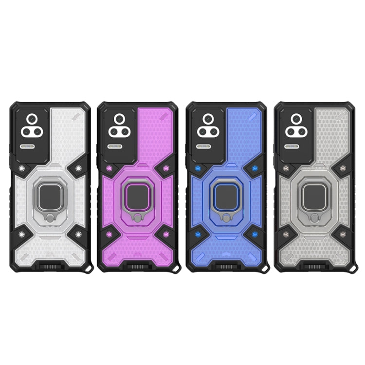 For Xiaomi Redmi K40S Space PC+TPU Shockproof Phone Case with Ring Holder